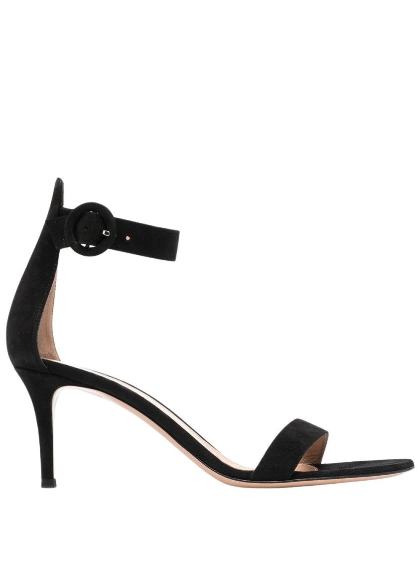 Gianvito Rossi Open-Toe Black Sandals With 70Mm Heel