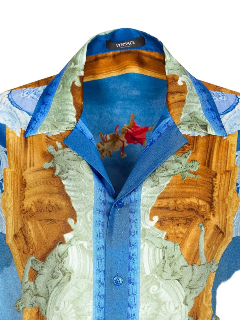Versace Printed Silk Twill Shirt