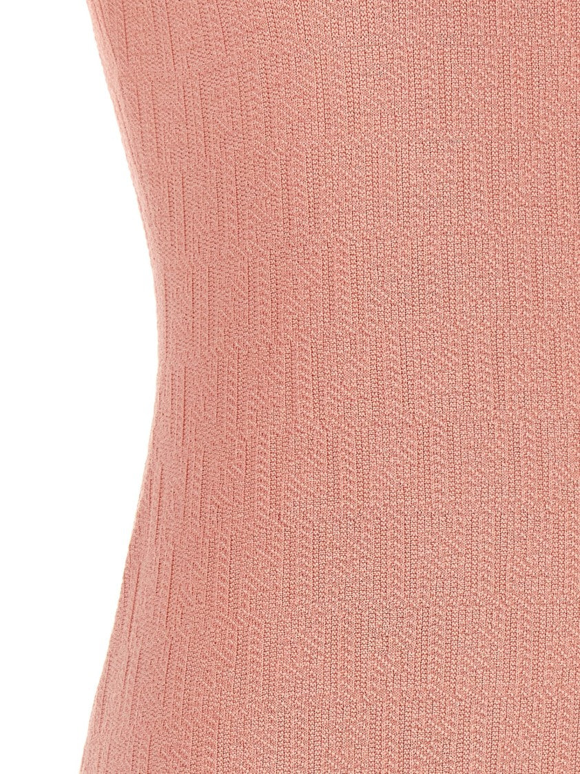 Fendi Ff Jacquard Color-Block Stretch Cotton-Silk Minidress