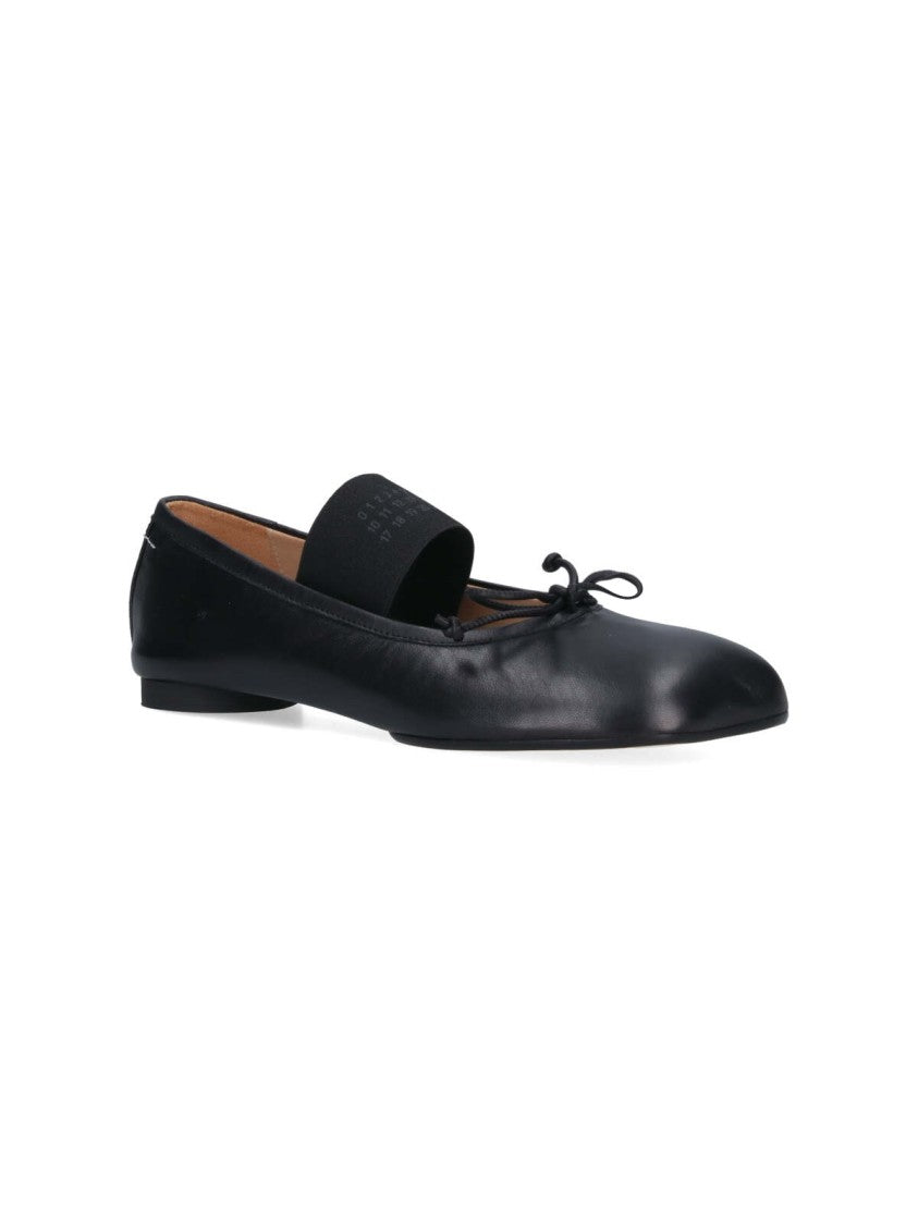 Mm6 By Maison Margiela Black Anatomic Nappa Leather Flats