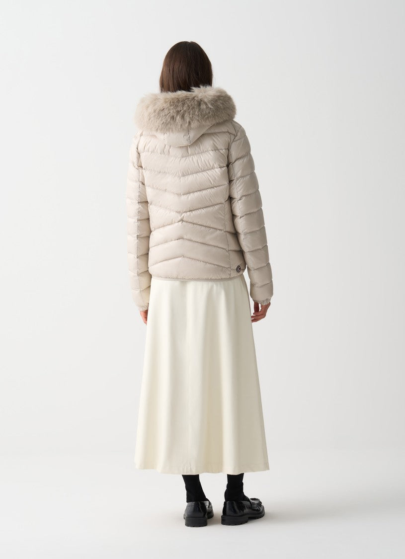 Colmar Originals Quilted Puffer Jacket With Synthetic Fur Trim