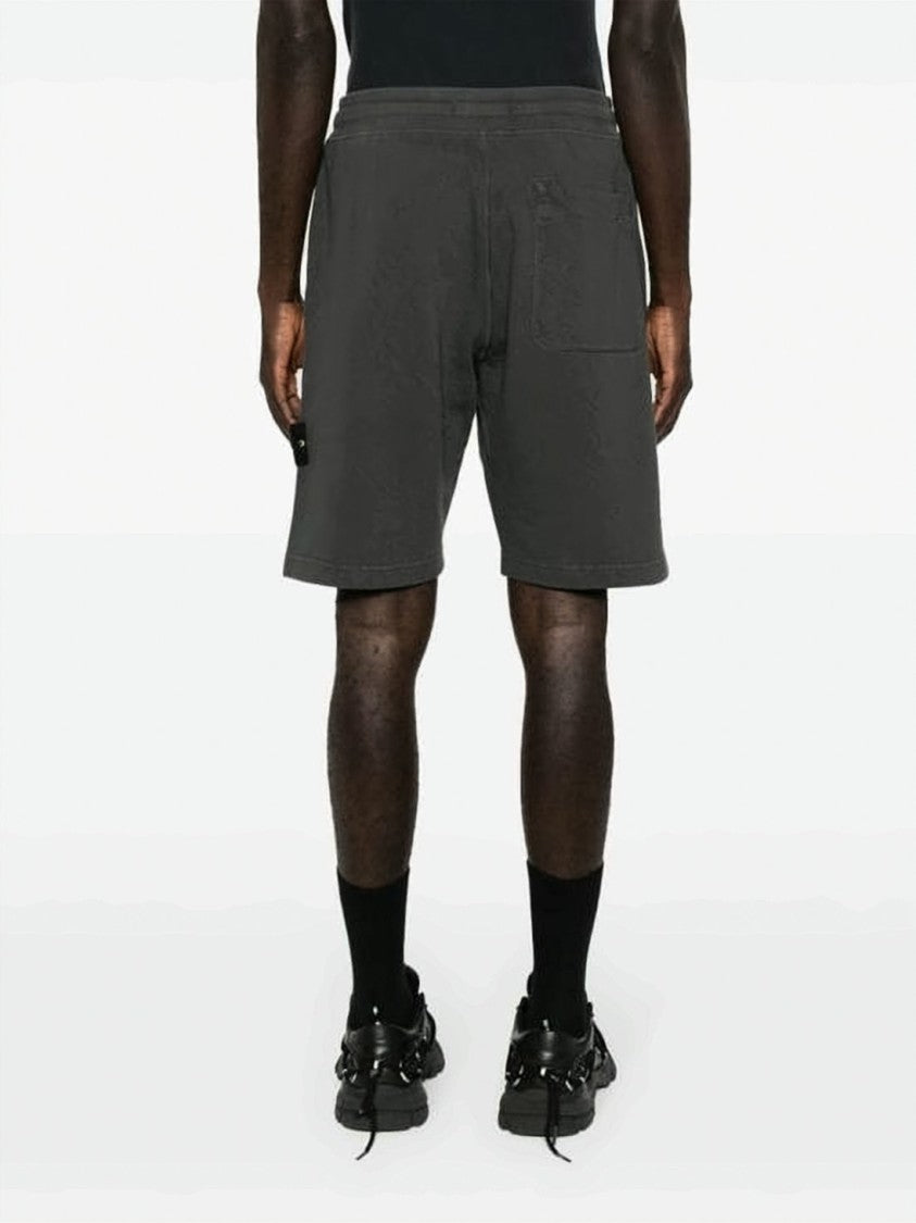 Stone Island Relaxed Fit Grey Cotton Shorts