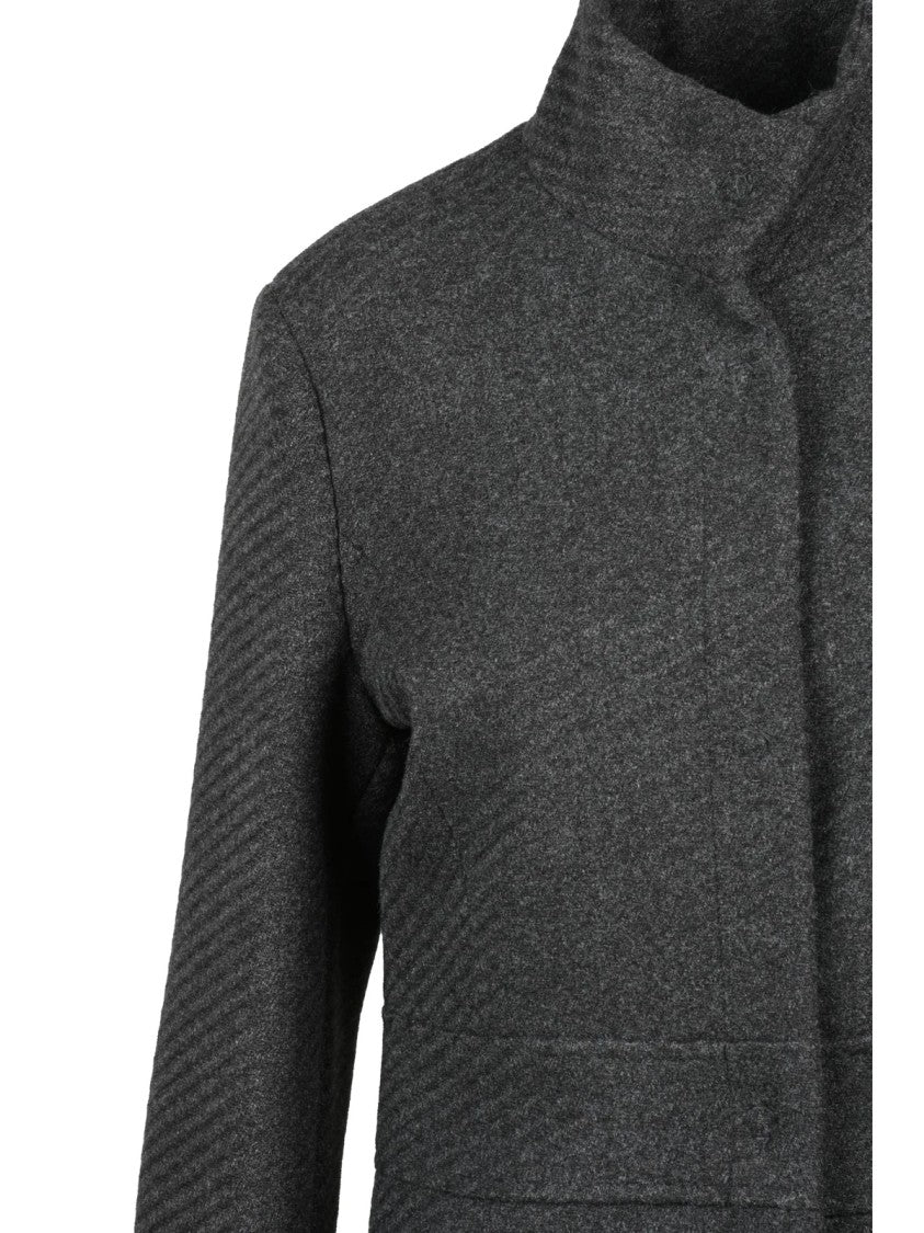 Lakore Dark Grey Wool-Blend Coat