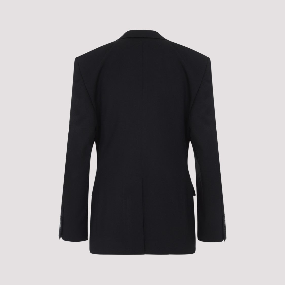 Balenciaga Tailored Black Cotton Jacket With Notched Lapels