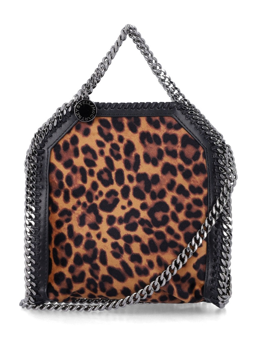 Stella Mccartney Falabella Tiny Animal Print Chain Trim Shoulder Bag