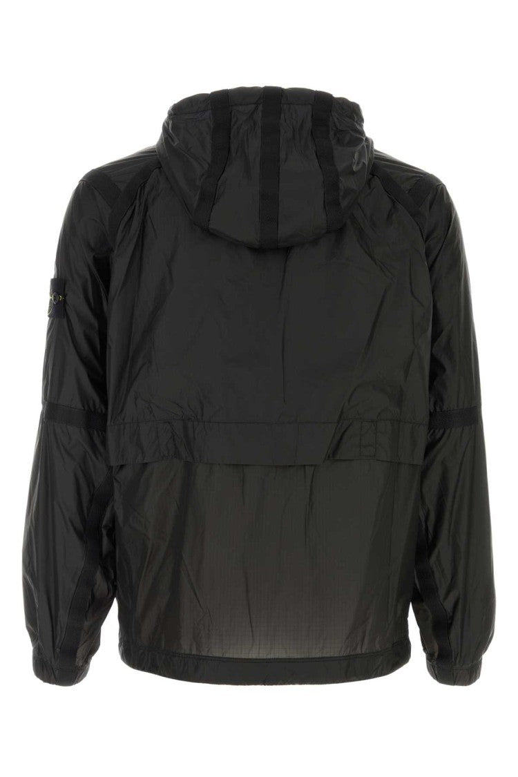 Stone Island Black Nylon Windbreaker