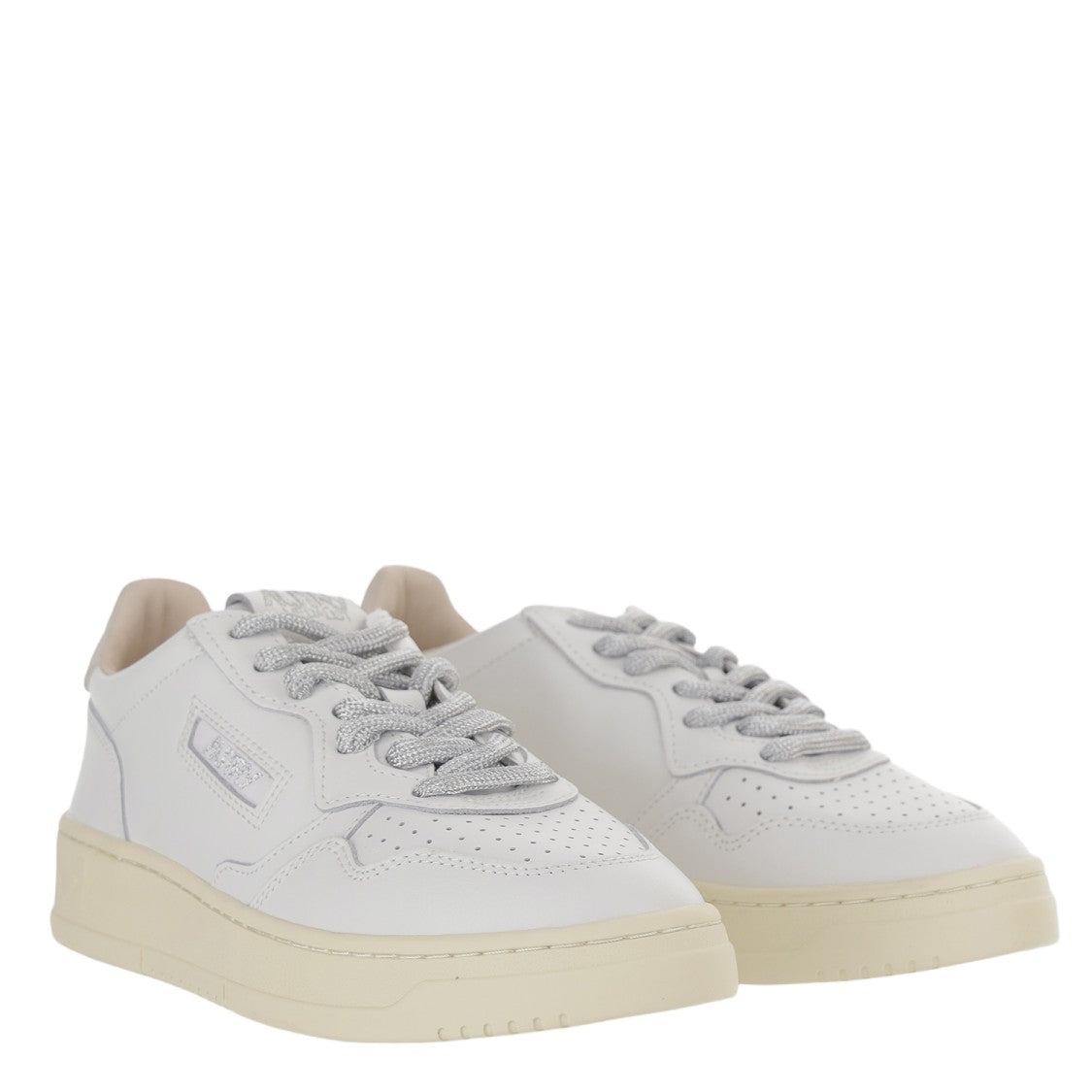 Autry Perforated Leather Low Sneakers With Suede Inserts