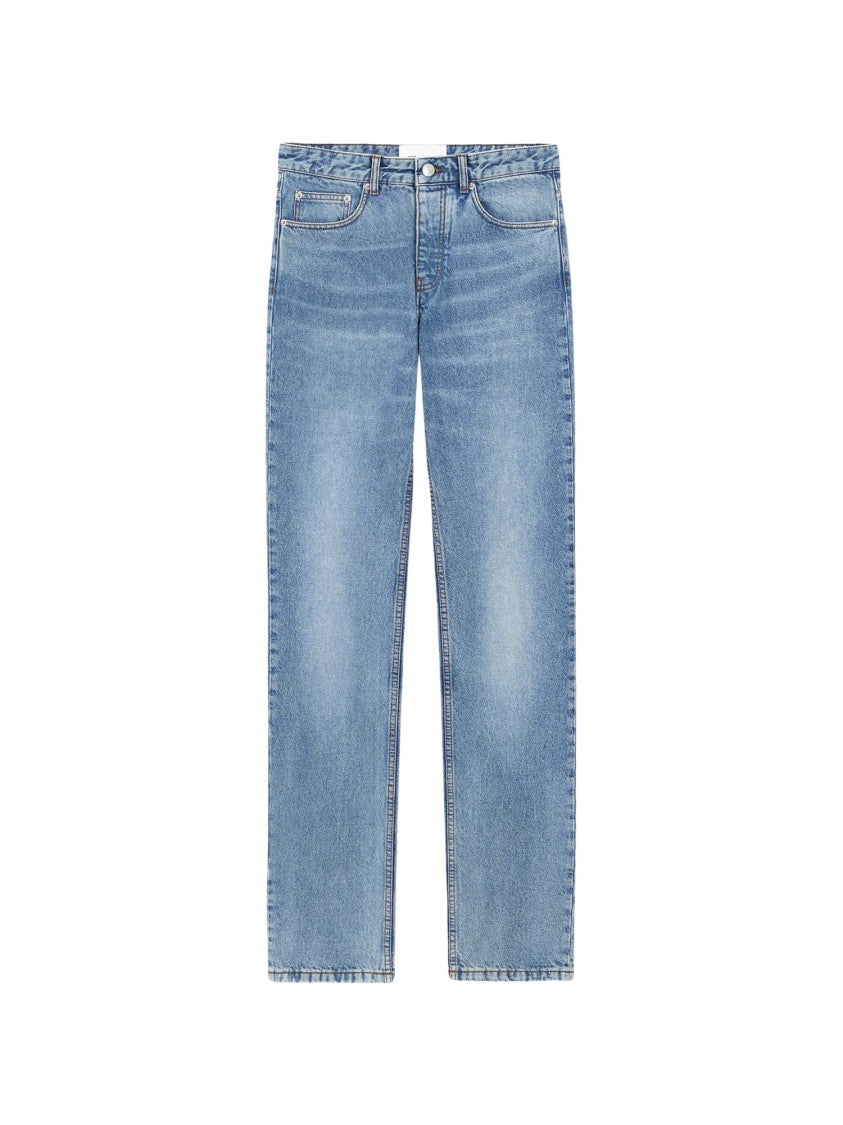 Ami Paris Light Blue Denim Straight-Leg Jeans