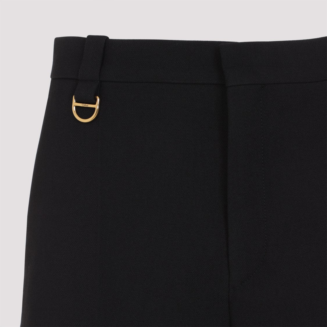 Chloé Tailored Black Bermudas With Pleat Detail