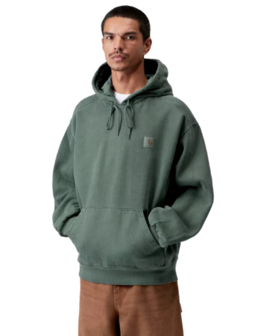 Carhartt Wip Dark Scarab Garment-Dyed Cotton Hooded Sweatshirt
