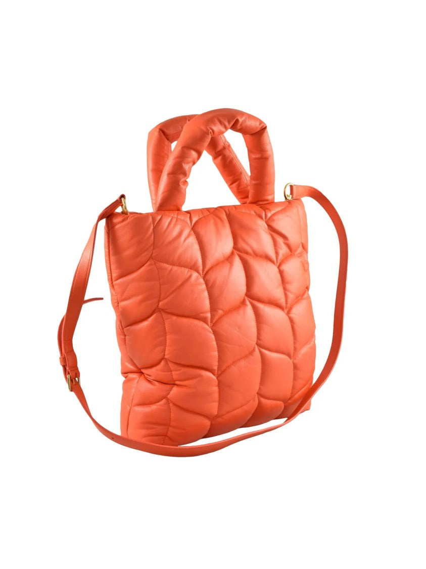 Mulberry Orange Soft Quilted Leather Shoulder Bag