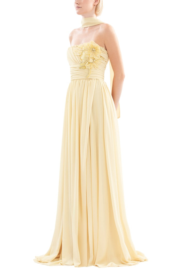 Saiid Kobeisy Long Gathered Dress
