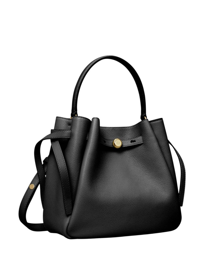 Tory Burch Romy Pebbled Leather Bucket Bag