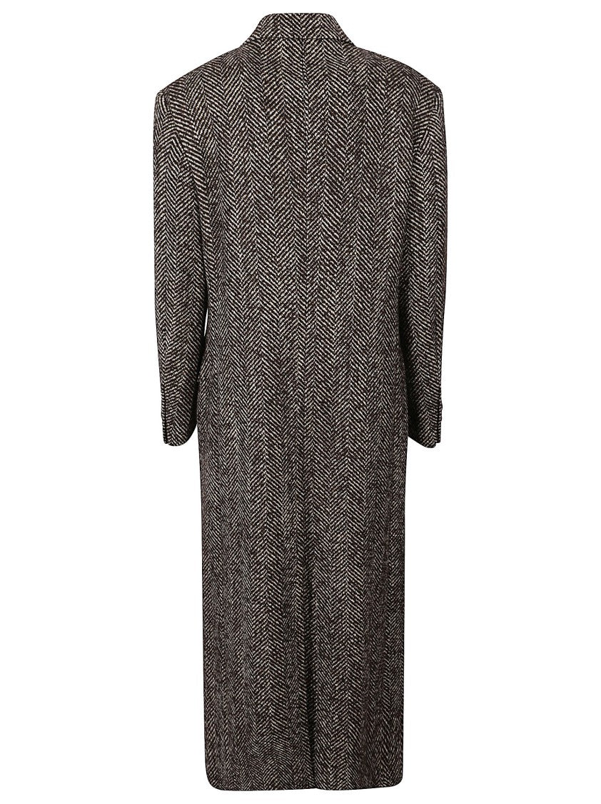 Tagliatore Double-Breasted Tailored Herringbone Coat