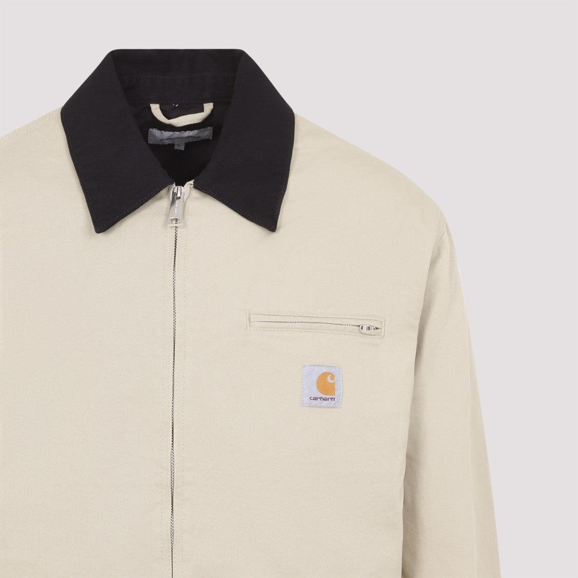 Carhartt Wip Light Beige Jacket With Black Collar