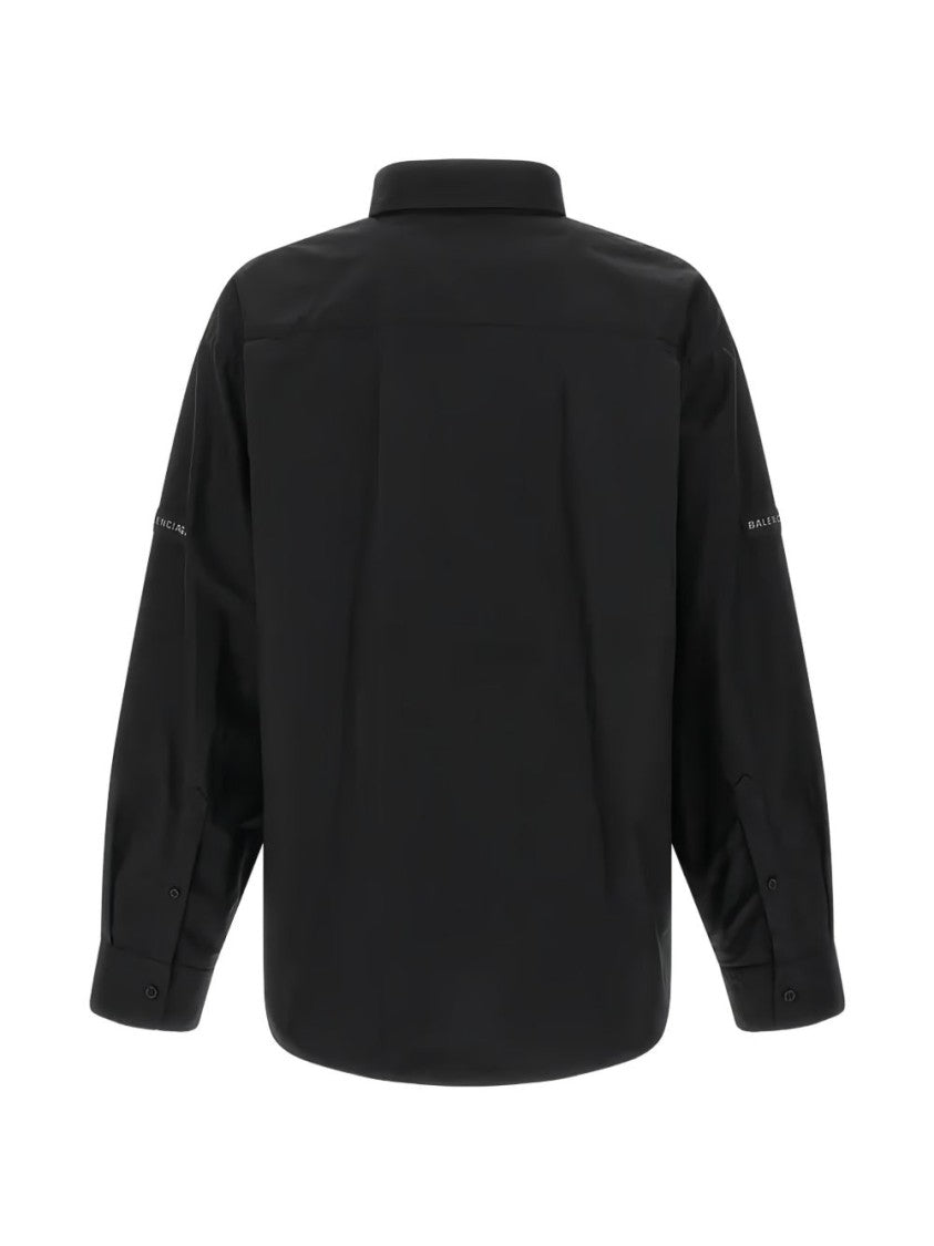 Balenciaga Button-Up Black Shirt Jacket