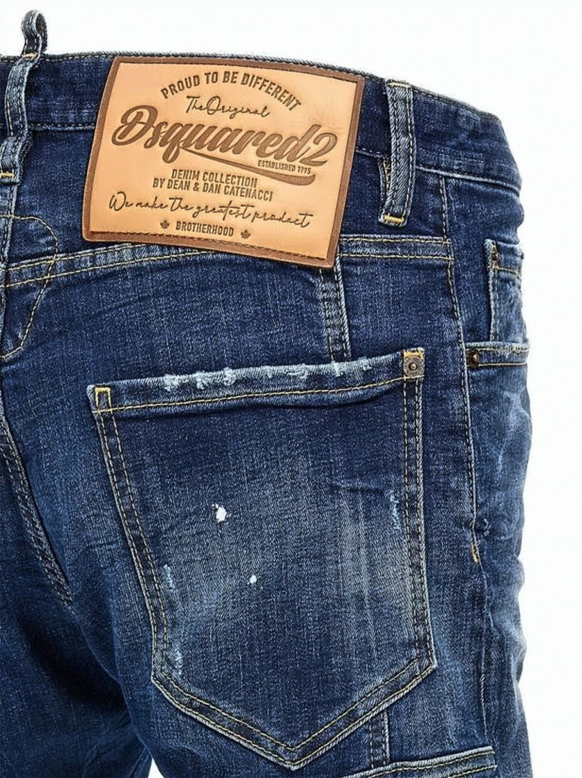 Dsquared2 Slim-Fit Biker-Style Jeans With Distressed Detailing