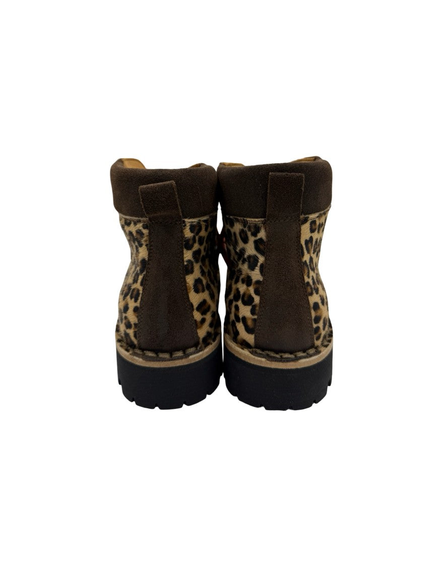 Yoshino Leopard Print Ankle Boots With Rugged Vibram Sole