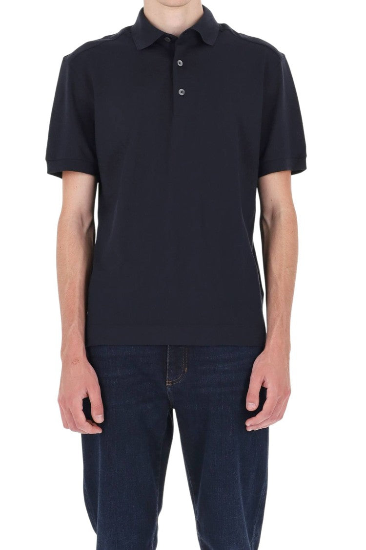 Zegna Cotton-Silk Polo Shirt