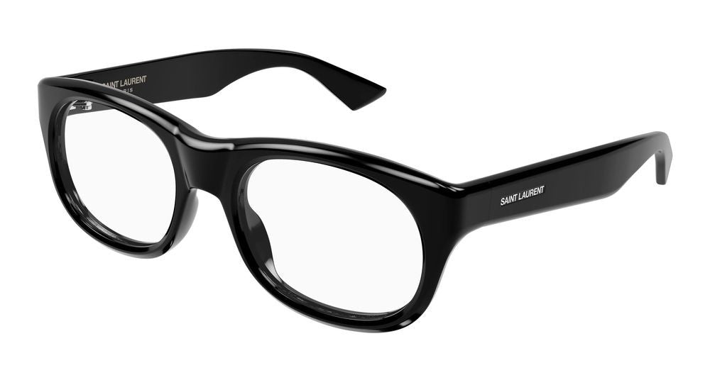 Saint Laurent Black Romy Keyhole Bridge Rounded Eyeglasses