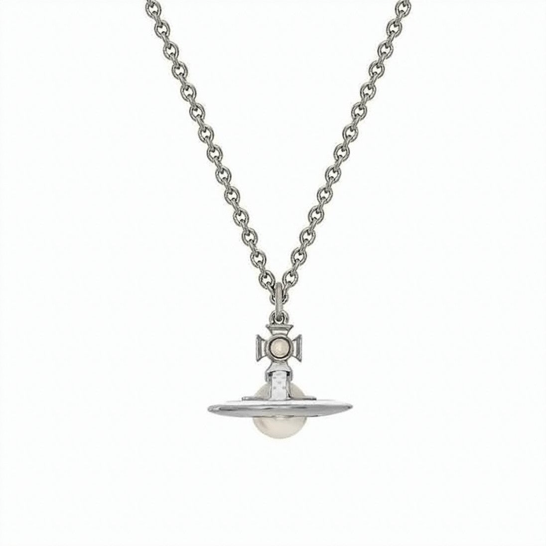 Vivienne Westwood Stylized Orb Pendant Necklace With Pearl Detail