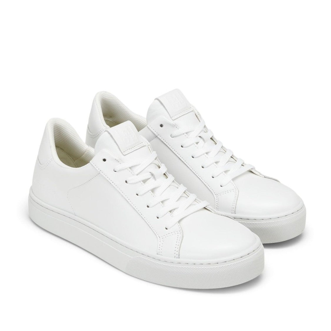 Marc O'polo White Agar Minimalist Lace-Up Leather Sneakers
