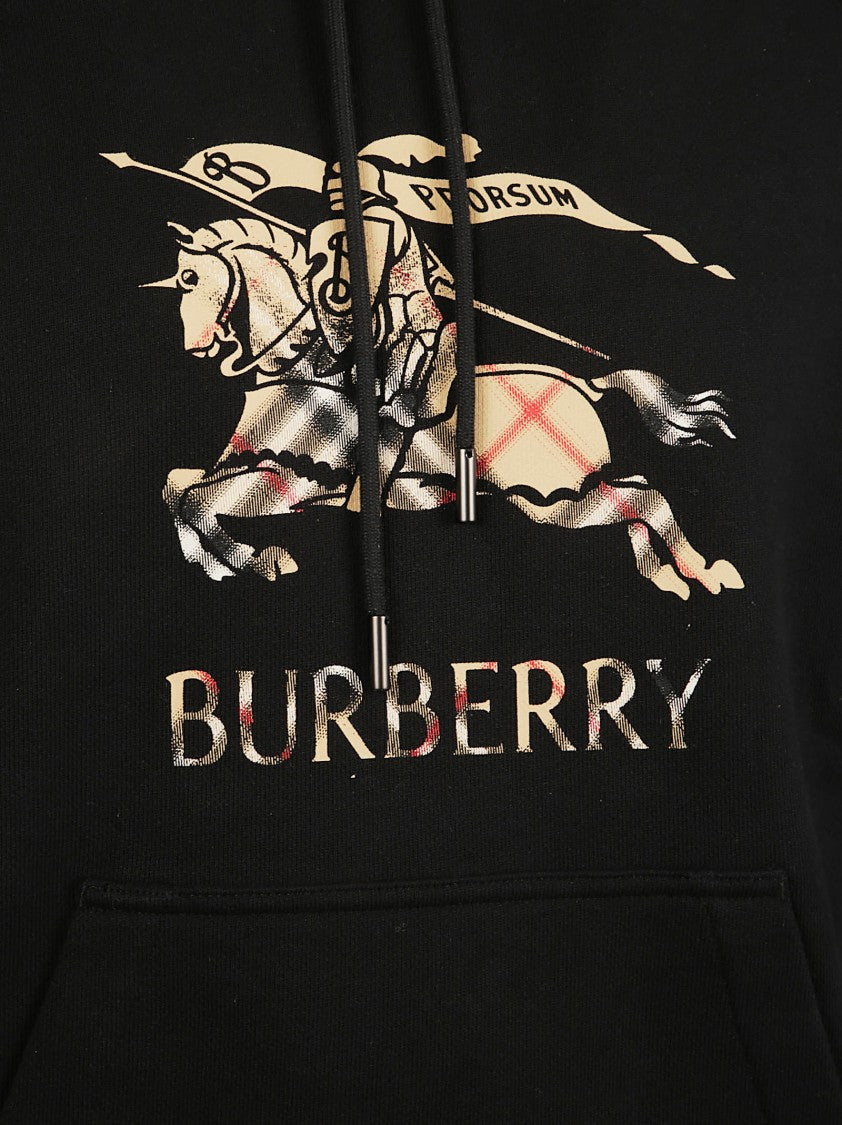 Burberry Equestrian Knight Print Cotton Sweatshirt