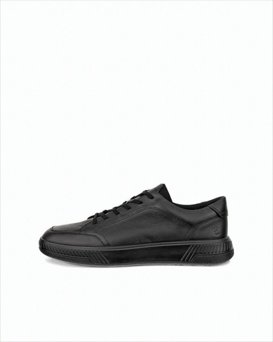 Ecco Smooth Cowhide Leather Low-Top Sneakers