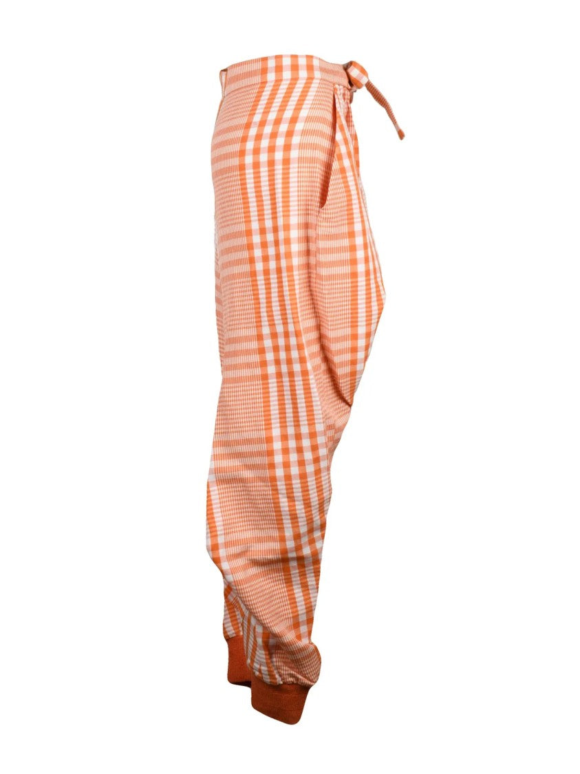 Vivienne Westwood Harem Leg Trousers With Bold Checkered Pattern And Adjustable Waistband