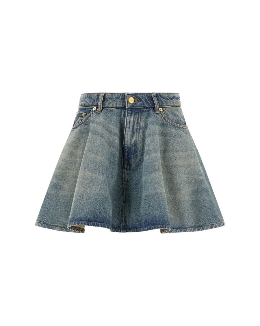 Ganni Mid Blue Vintage Denim Skirt