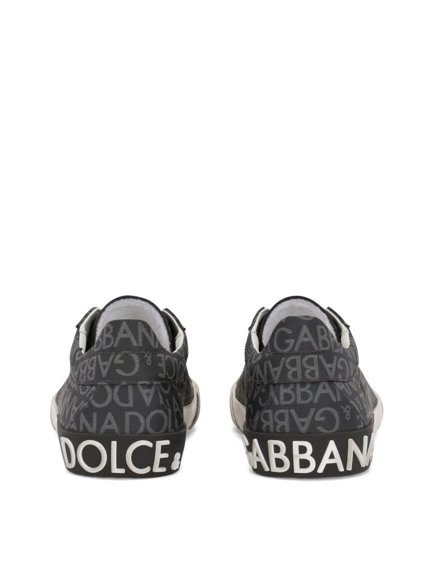 Dolce & Gabbana Portofino Jacquard Logo Sneakers