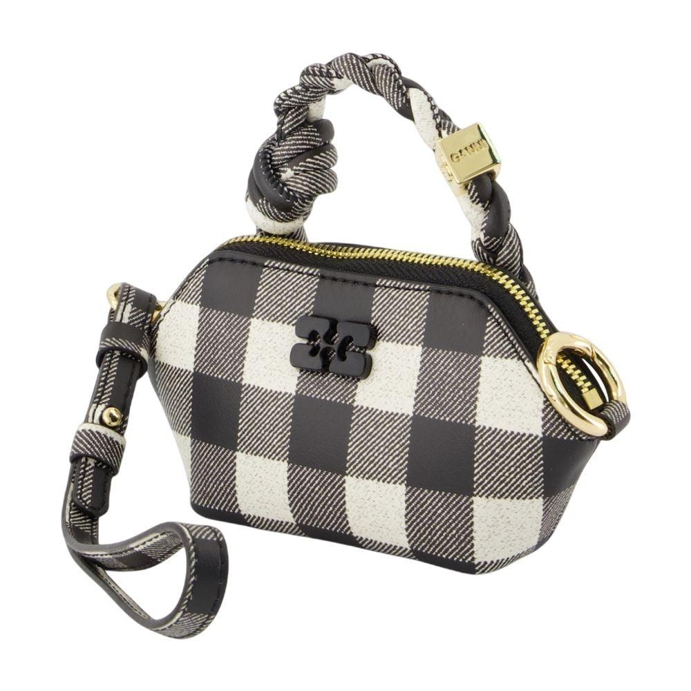 Ganni Bou Nano Keyring - Leather - Black