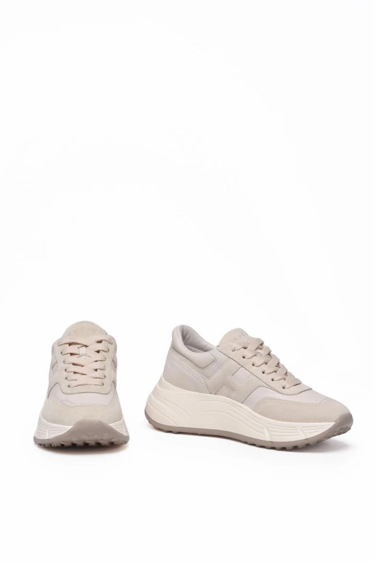 Hogan Leather Sneakers - Beige