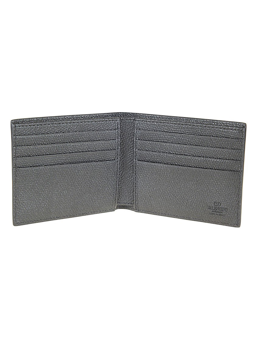 Valentino Garavani Grained Calfskin Billfold Wallet With Vlogo Signature