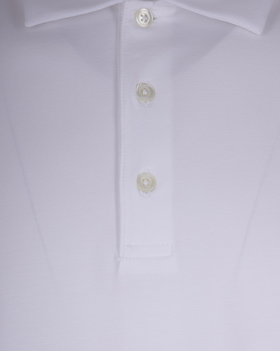 Herno Short-Sleeve Jersey Polo With French Collar