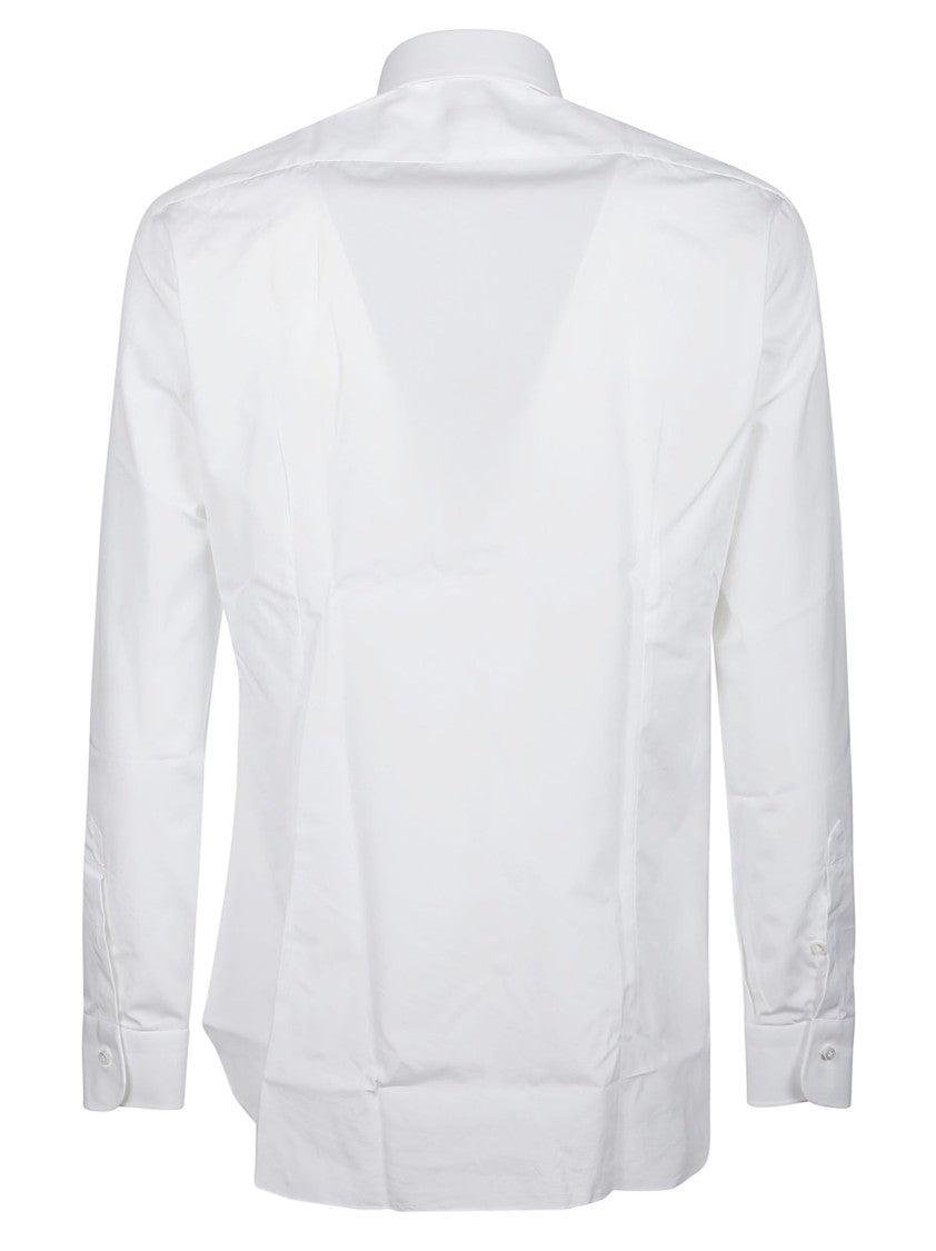 Barba Napoli Crisp Tailored Fit Cotton Long-Sleeve Shirt
