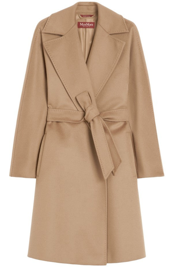 Max Mara Brown Wool Pure Drap Coat