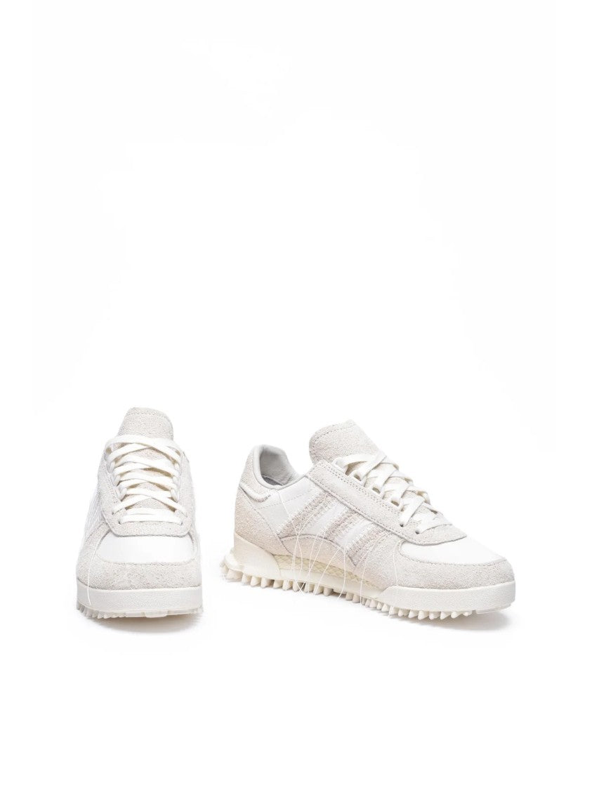 Y-3 Beige Leather Low-Top Sneakers