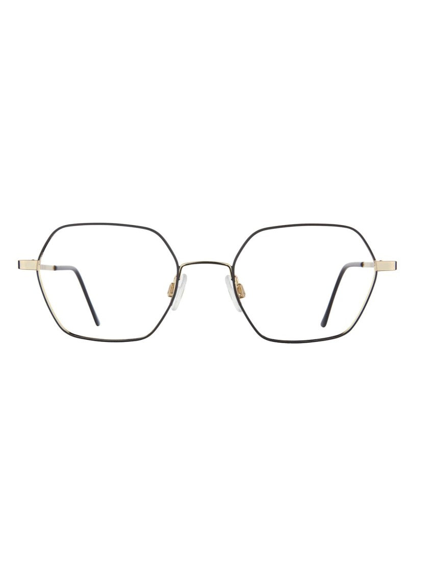 Look At Me 06424.48 Geometric Black Gold Eyeglasses