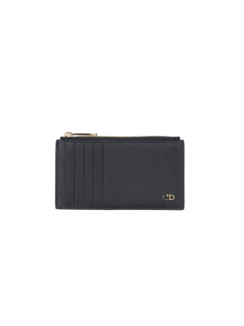 Ferragamo "Gancini" Cardholder – Black