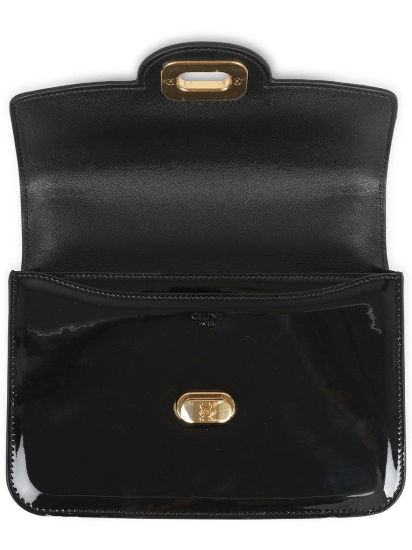 Celine Rectangular Patent Calf Leather Shoulder Bag
