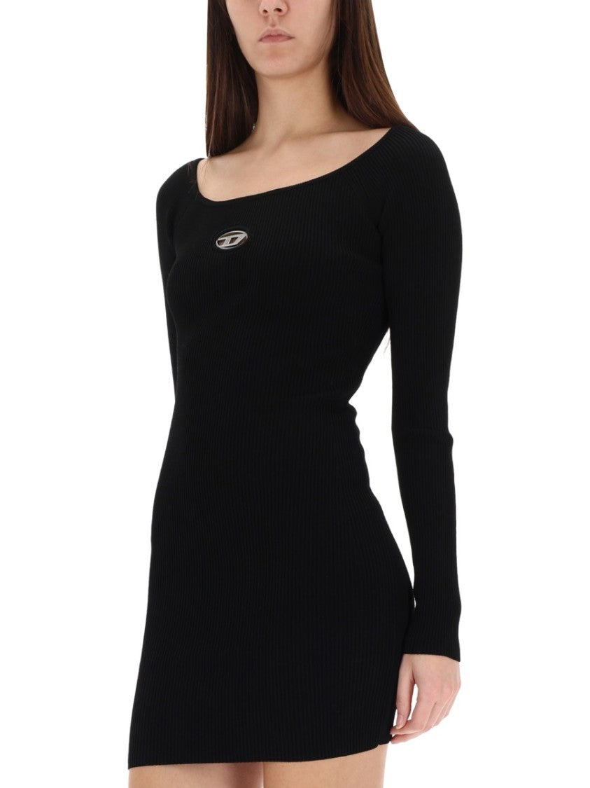 Diesel M-Vera Embellished Ribbed Mini Dress