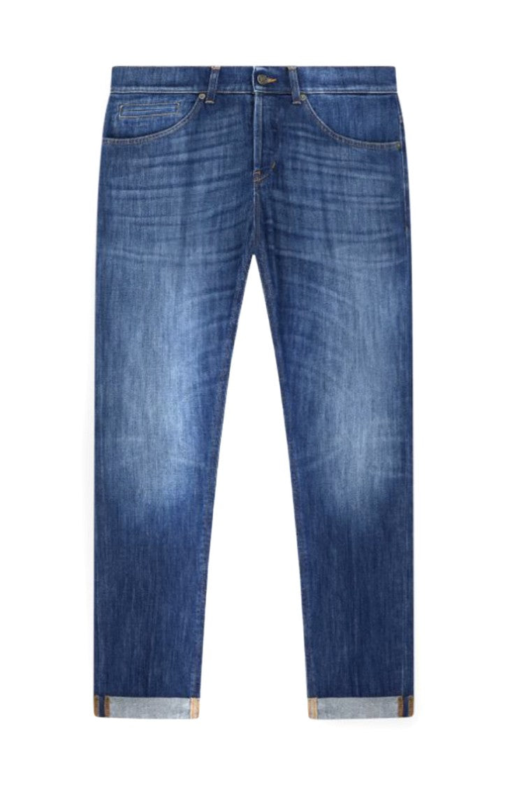 Dondup Straight-Leg Blue Denim Jeans With Classic Five-Pocket Design