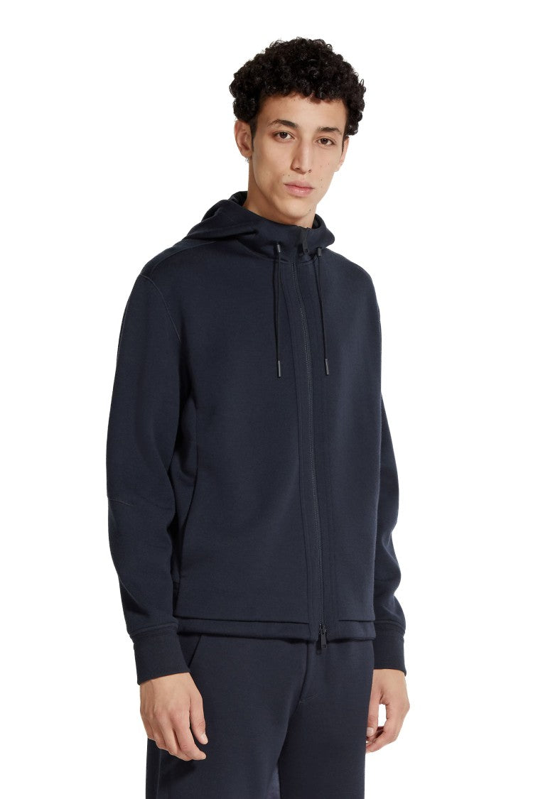 Zegna High Performance Wool-Blend Zip-Through Hooodie