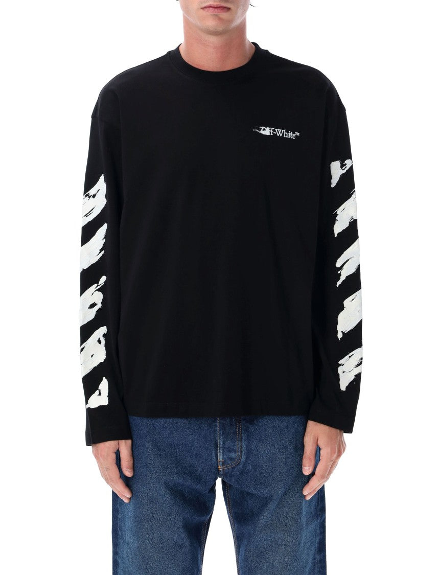 Off-White Ink Arrow 90’S Cotton Long Sleeve T-Shirt