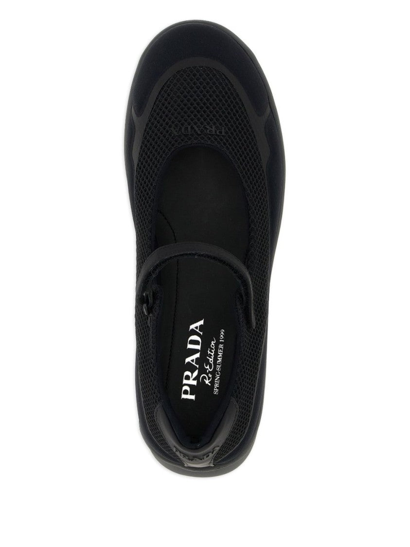 Prada Black Mesh Ballerinas