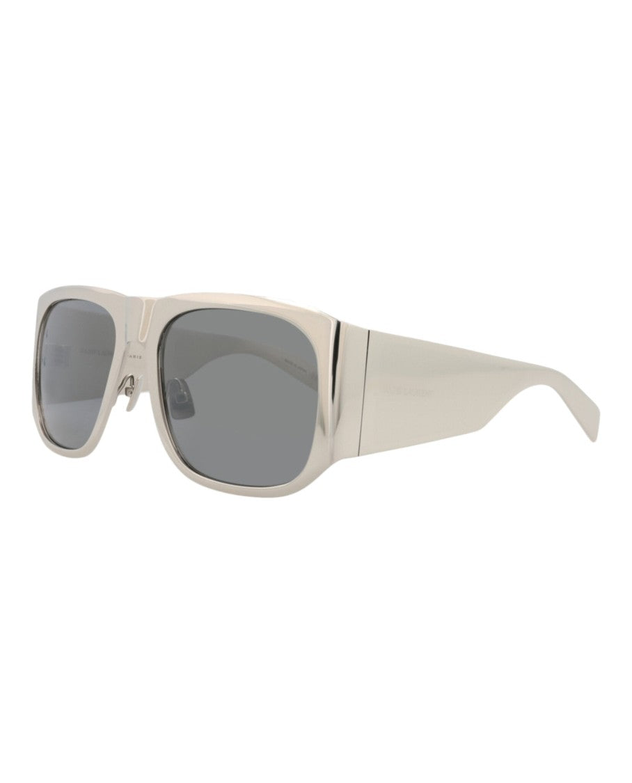 Saint Laurent Square-Frame Metal Sunglasses