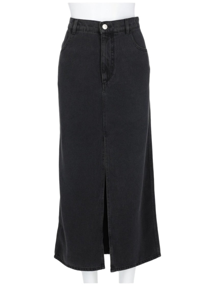 Isabel Marant Midi-Length Skirt With Front Slit And Five-Pocket Design