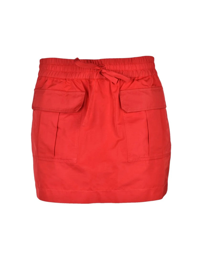 P.A.R.O.S.H. Red Polyester Women's Mini Nylon Skirt