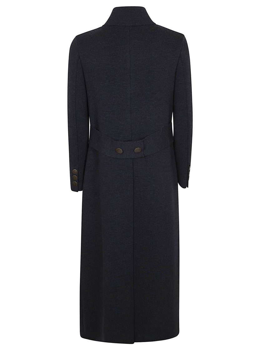 Charlott Double-Breasted Grey Wool Coat